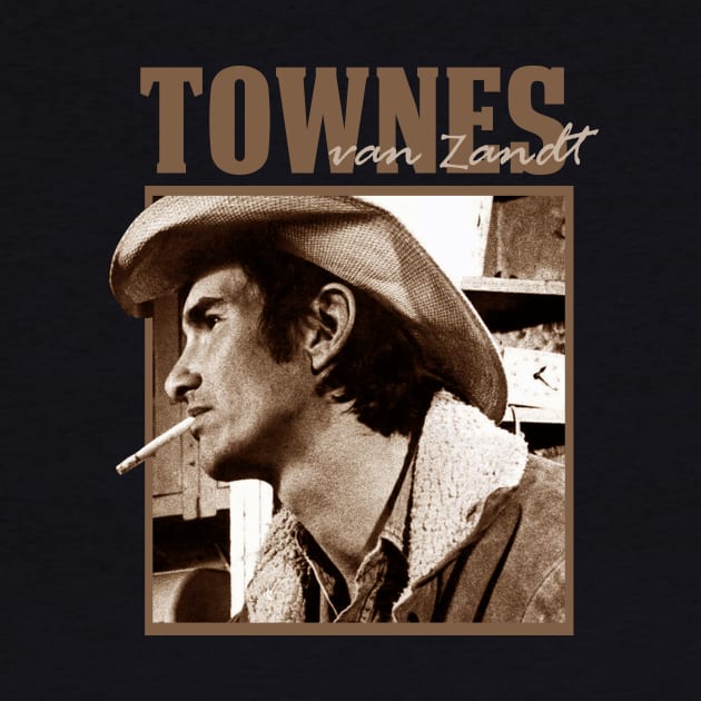 townes van zandt vintage by Bones Be Homes